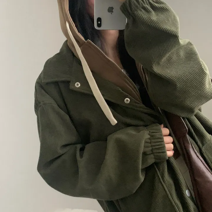 [예쁨보장✨/일체형] 코듀로이 골덴 후드집업, 점퍼자켓 - 3color 상세 이미지 13