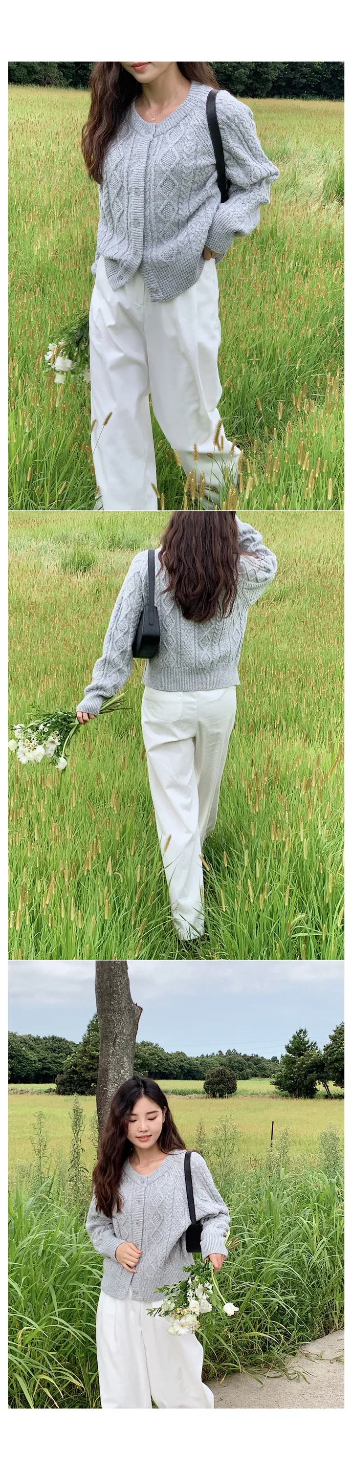 🚀당일발송🚀[landmade/울70]휘낭시에 케이블 어텀 니트 가디건 (4color) 상세 이미지 29
