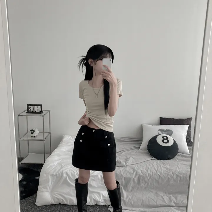 daily slim-fit short sleeve t [ 기본핏 라운드 슬림핏 스탠다드 숏 반팔 티셔츠 ] 상세 이미지 21