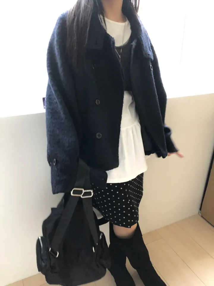 *아이당일*하이넥 더블 숏코트(2color) 상세 이미지 78