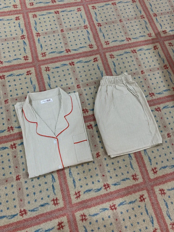 [커플잠옷][2000장돌파] timeless pajamas set 긴팔 반바지 잠옷 세트 베이지 상세 이미지 17