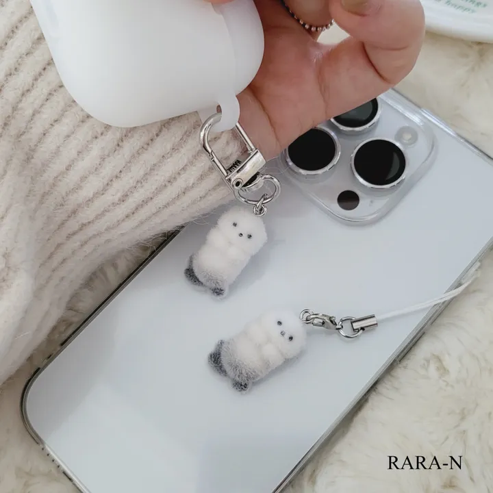 [최저가/당일출고🤍]보송보송 아기 수달 키링 에어팟 핸드폰 꾸미기 파우치 키링 핸드폰줄 우정템 상세 이미지 20