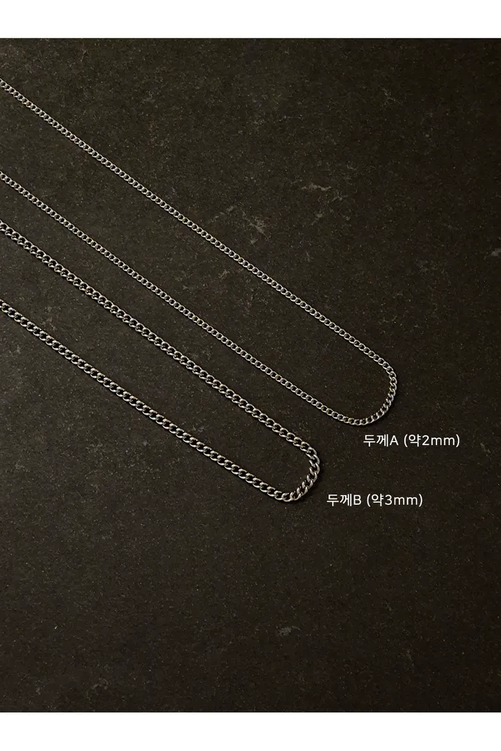 아롬샵 베이직 체인 써지컬 목걸이 (최대80cm) AN033 상세 이미지 3