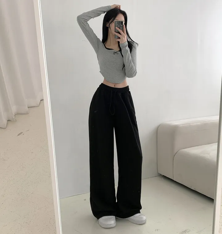 묶음할인💌[숏&롱/L사이즈까지ෆ/데일리팬츠]오엔 와이드핏 롱 트레이닝 밴딩 팬츠 3colors 상세 이미지 37