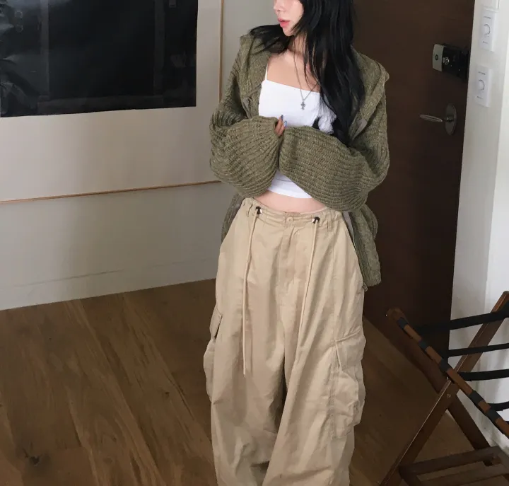 [군살쏙~] 여리 후드 꽈배기 아방 루즈 박시핏 후드집업 상세 이미지 6