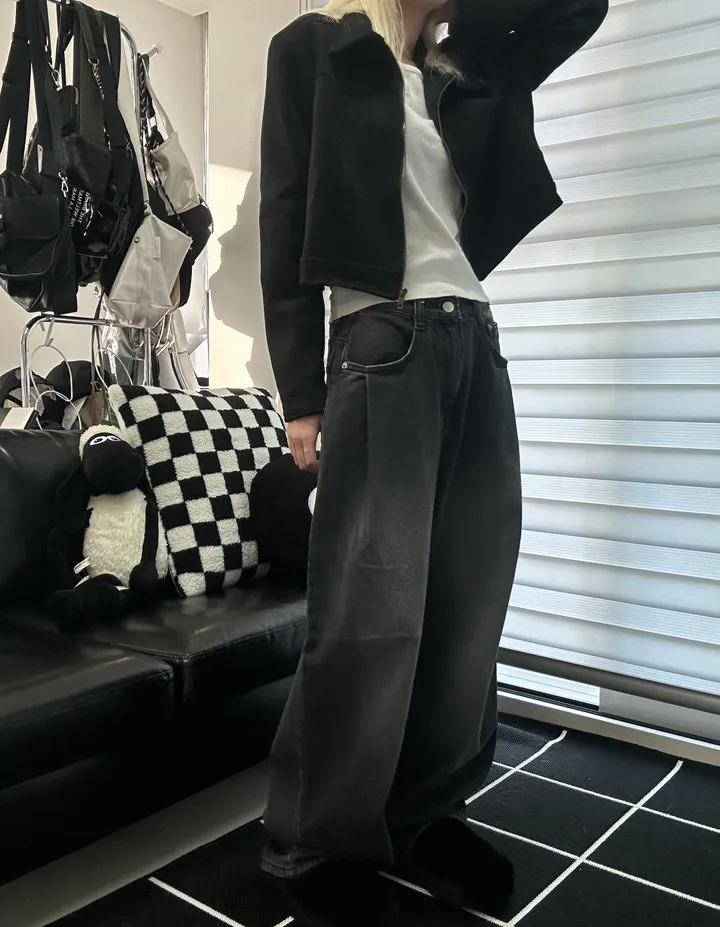 [🎀누적판매 1천장🎀]Allday washing pin-tuck wide denim 올데이 워싱 핀턱 와이드 데님 상세 이미지 38
