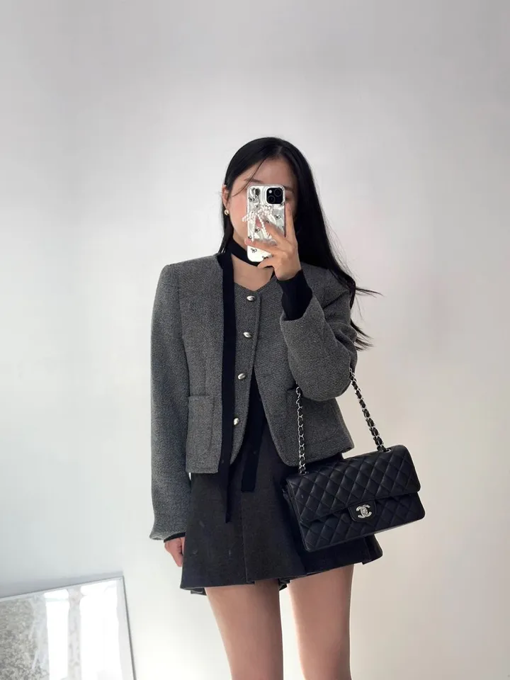 [봄신상할인💛/고퀄] 비엔느 트위드 노카라 울 자켓 (3color) 상세 이미지 21