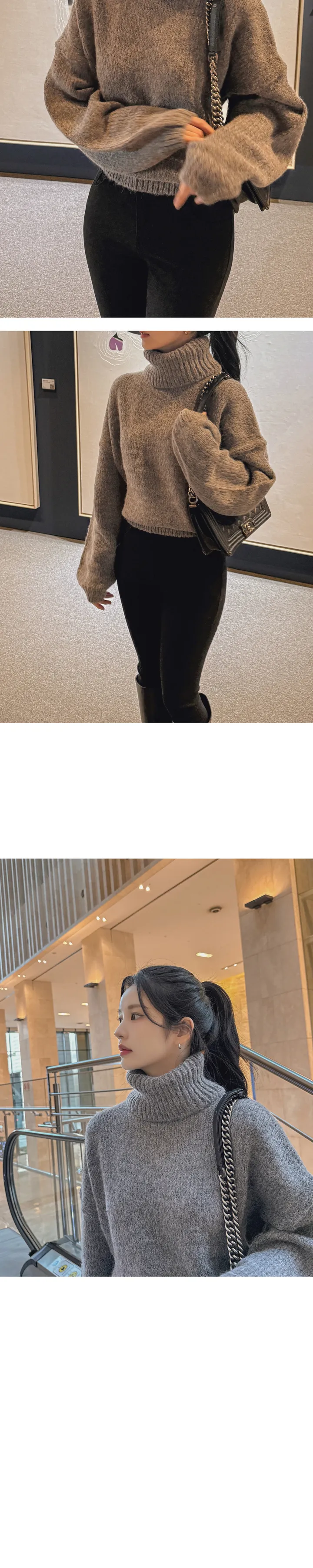 [안감 털날림❌/하이넥 버클⭕] 에티오 하이넥 더블버클 지퍼 가죽포인트 허리버클 양털 페이크레더 무스탕 상세 이미지 36