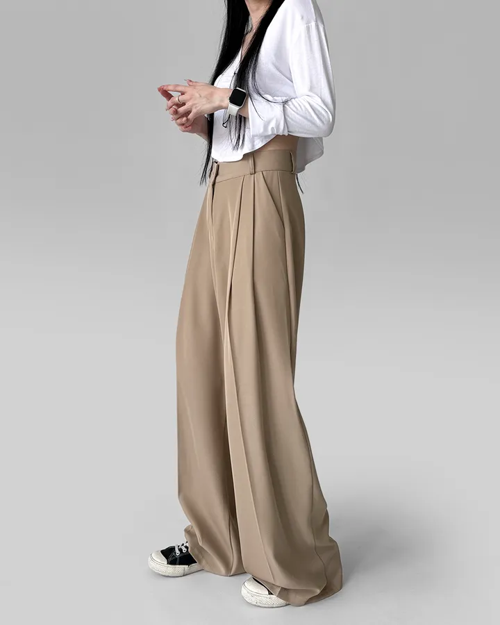 [4계절템/숏,롱/~2XL] 올리브유 메가 통 와이드 더블 핀턱 사계절 슬랙스 상세 이미지 55