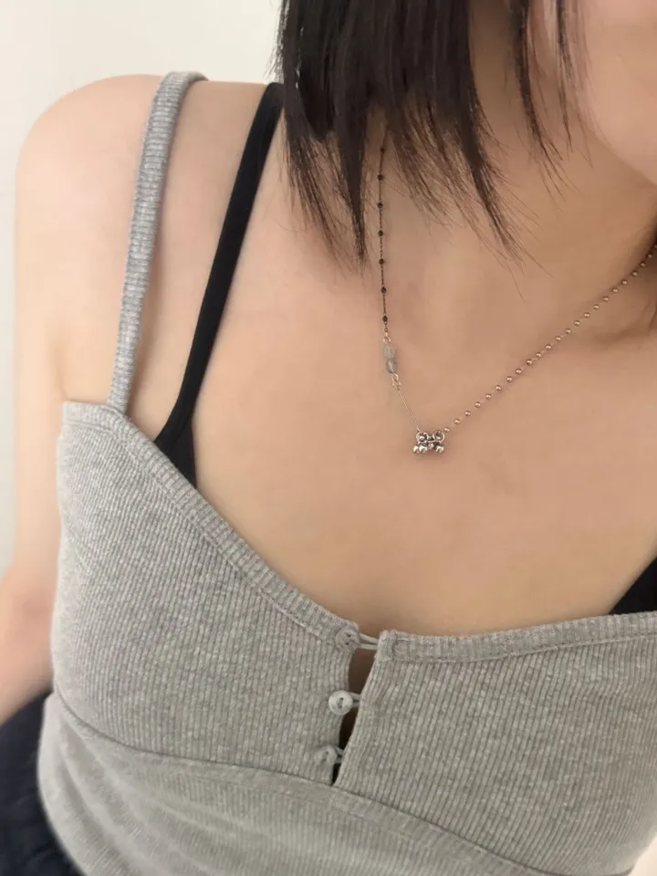 변색X 더 볼링 하프 체인 써지컬 목걸이 (2color) 상세 이미지 14