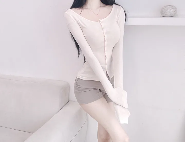 new컬러추가🔥여름까지쭉!!!✨개말라+글램핏✨[자체제작]발레리나 여리쇄골 스판쫀쫀 가디건 상세 이미지 25