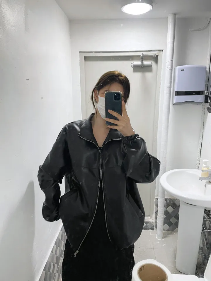 [주문폭주/MADE] 남녀공용 로제 오버핏 레더자켓 상세 이미지 75