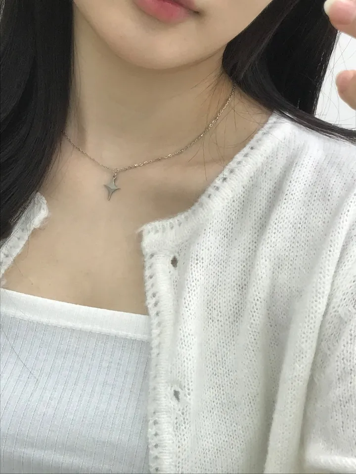 [🖤오늘출발🖤/써지컬] 언밸 체인 별 스파크 목걸이 데일리 상세 이미지 7