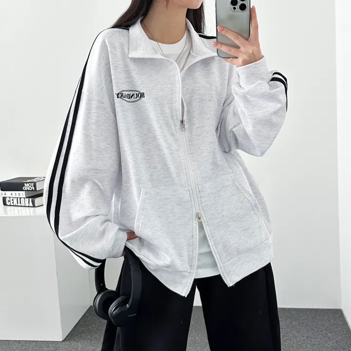 ⭐ 봄신상! [캐주얼/묶음할인] 오버핏 바운더리 투웨이 카라 집업 3color 상세 이미지 10