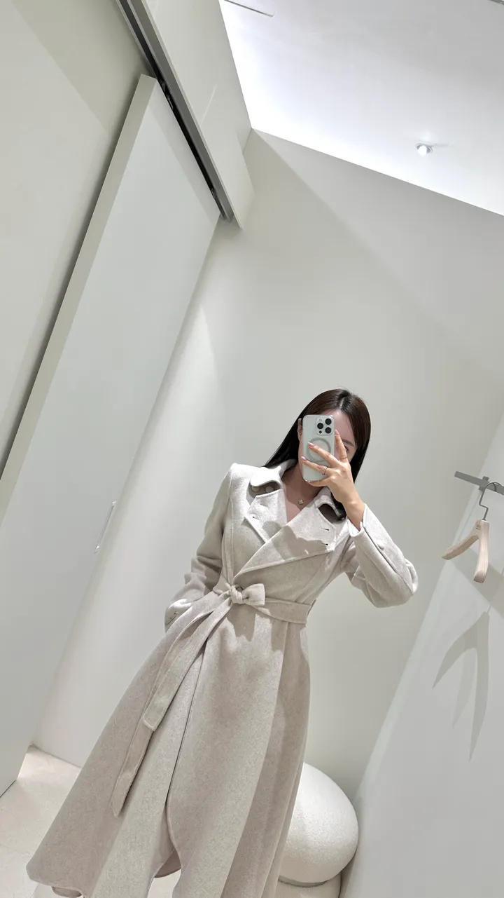 슬림 훌 핸드메이드 울 롱 코트 2color 상세 이미지 3