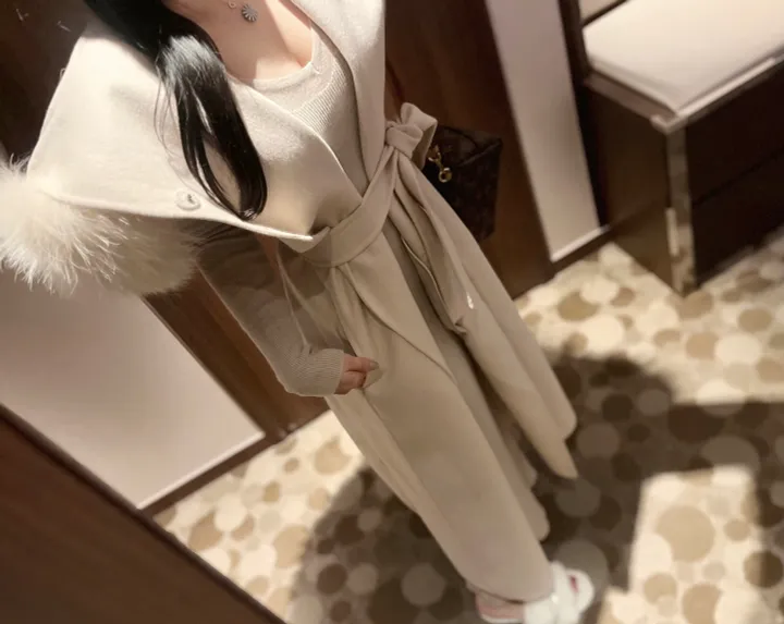 *당일배송* 까나베 프리미엄 라쿤 후드 핸드메이드 숄 CT 상세 이미지 17