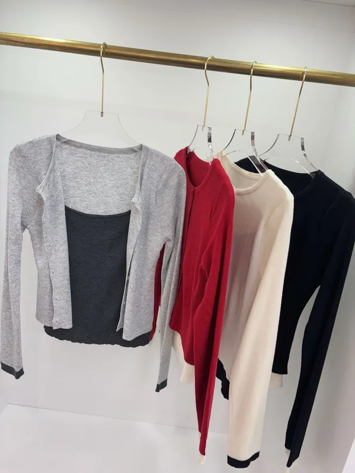 [일체형] 4color 레이어드 니트 가디건 *레이어드 가디건, 골지 가디건, 간절기, 배색가디건 상세 이미지 36