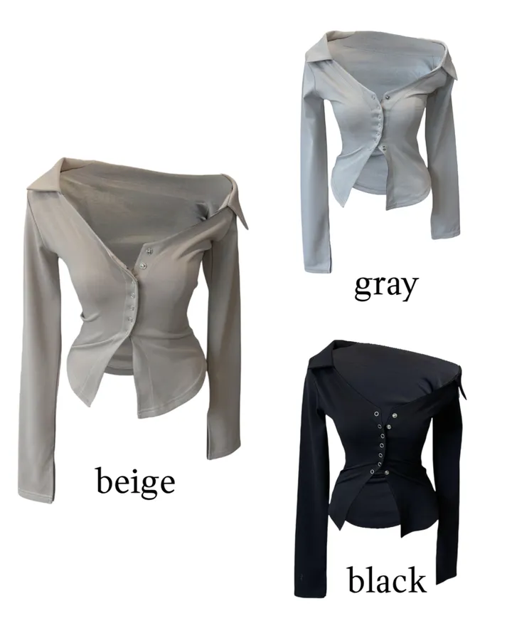 Kitzha deep v-neck blouse cardigan 키츠하 딥 브이넥 블라우스 가디건 상세 이미지 4