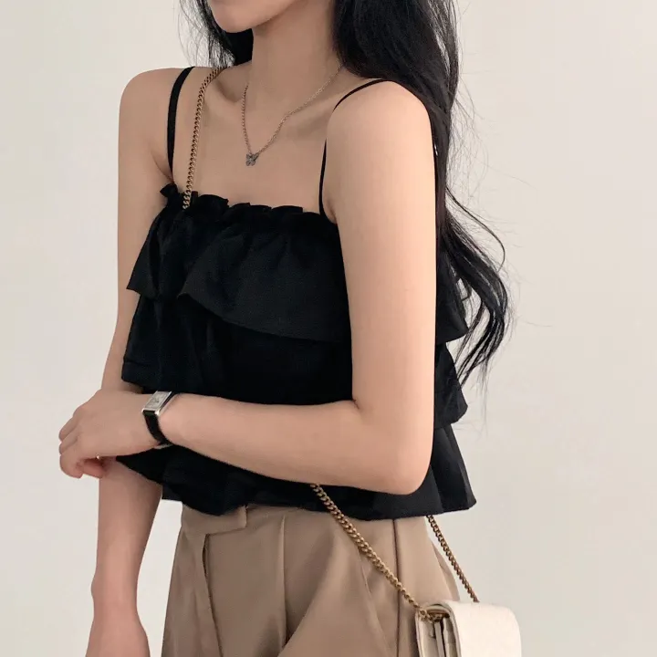 [베스트재진행] 메리미 프릴 캉캉 뷔스티에 크롭 끈나시;2col 상세 이미지 41