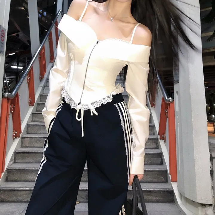 뉴프렌치 BL& 레이스PT SET 세트추천 SS셋업 블라힙세트 단품구매가능 상세 이미지 3