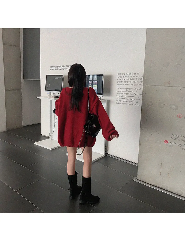 [고퀄/아방핏!] 델라 원버튼 루즈핏 벌룬가디건 아방가디건 레드가디건 도톰가디건 가을가디건 가을아우터 가을옷 가을신상 봄가디건 봄아우터 봄옷 봄신상 상세 이미지 8