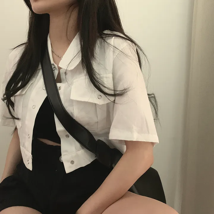[여름*.*/핏보장🤍] 아몬드 야상 크롭 반팔 자켓 상세 이미지 41