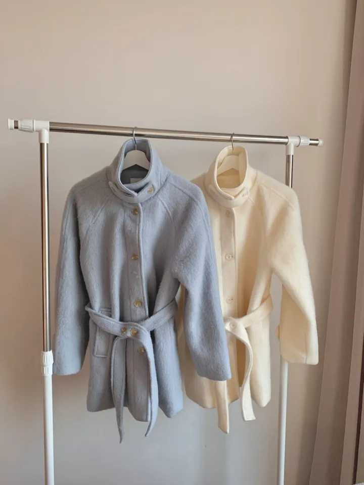 [ 인스타폭주/ wool 60% ] 헤이즐 하이넥 하프 울 누빔 코트 상세 이미지 41