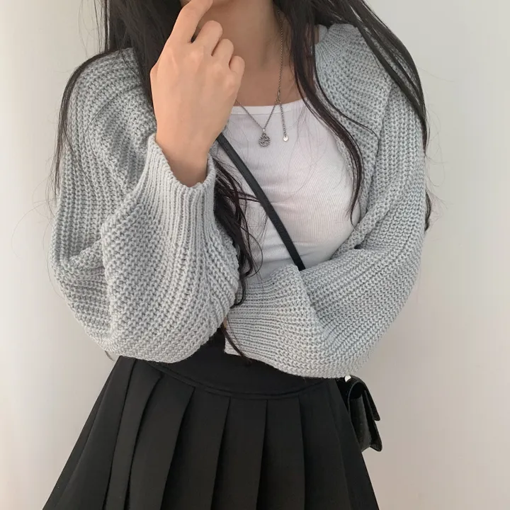 가을 두께감! 하찌 볼레로 크롭 니트가디건;5col 상세 이미지 33