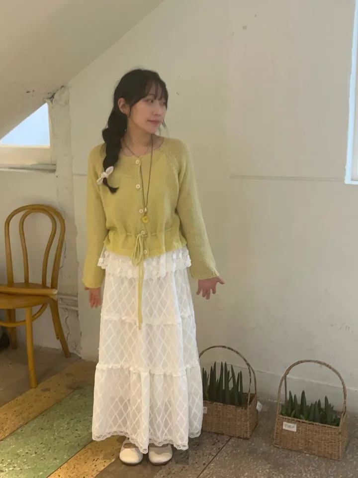 [*made*/희귀템🌻] 핸드메이드 빈티지 플라워 원석 목걸이 (2color) 상세 이미지 8