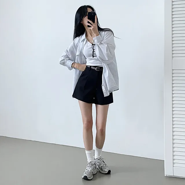 [S,M,L/벨트SET!] *봄신상 핏정석 데일리 숏팬츠 슬랙스 3color 상세 이미지 22