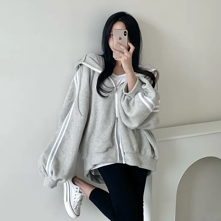 [보들후리스/넉넉핏] 보들 두줄 투웨이 후리스 후드집업 상세 이미지 18