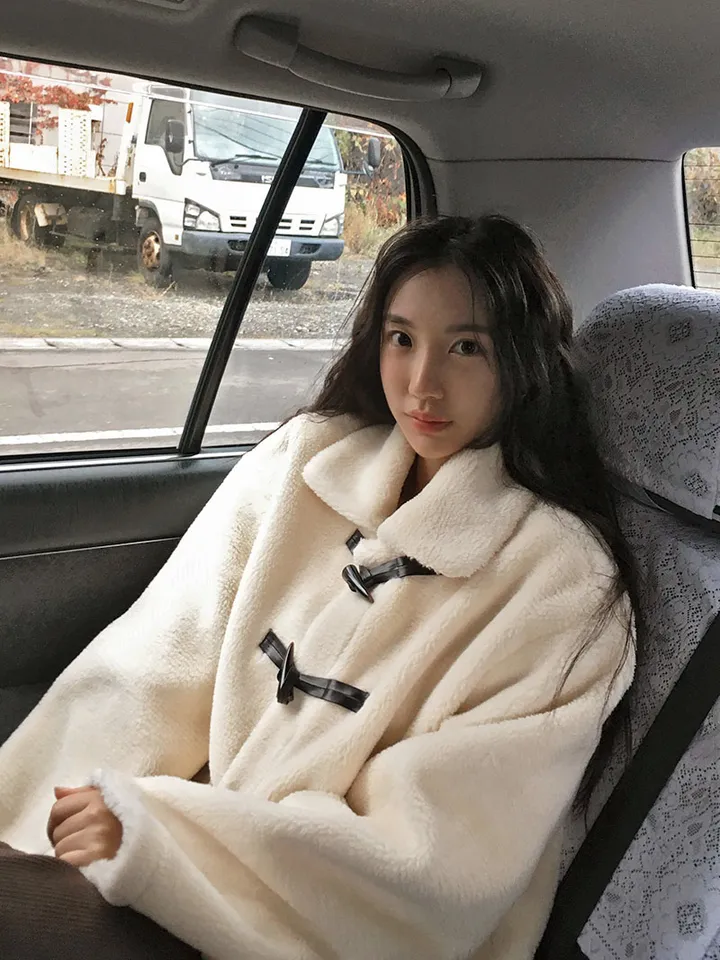 [왕따뜻🤎몽글몽글 *떡볶이코트* 양털 떡볶이자켓 겨울자켓 연말룩] 몽실양털떡볶이코트 상세 이미지 3