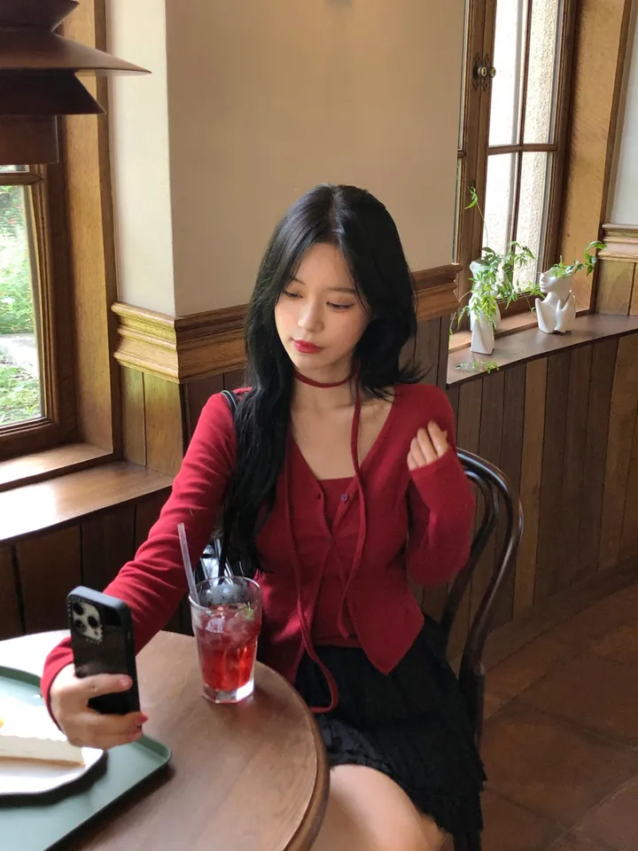 [MADE/3pcs/활용도최고] 비올라 브이넥 탑 가디건set (6color) 상세 이미지 19