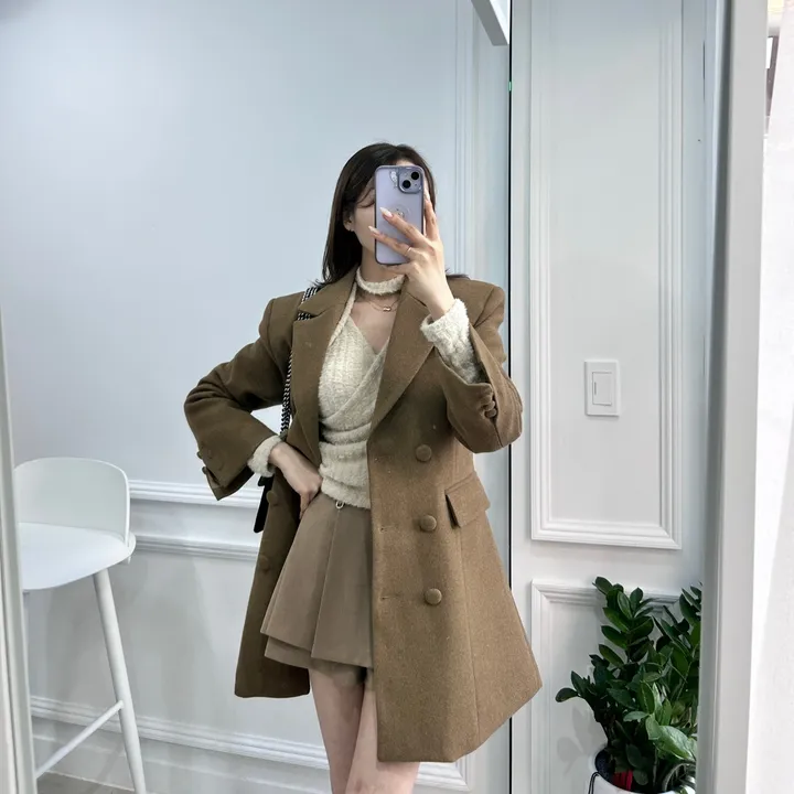 울 라인 더블 하프 코트 3color 2size 상세 이미지 20