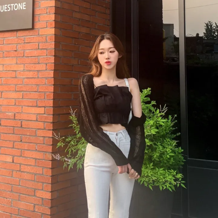 [초여리핏!!살탐방지] 여름필수템 에어컨 바람막이 루즈핏 그물 부클 숄 가디건 여름 아우터 니트 크롭 볼레로 가디건 6color 상세 이미지 60