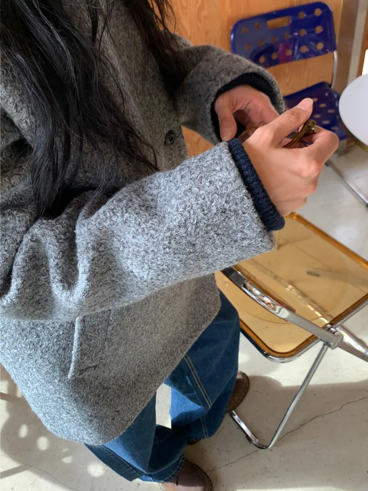 멜드 터틀넥 하프 더블 코트 상세 이미지 4
