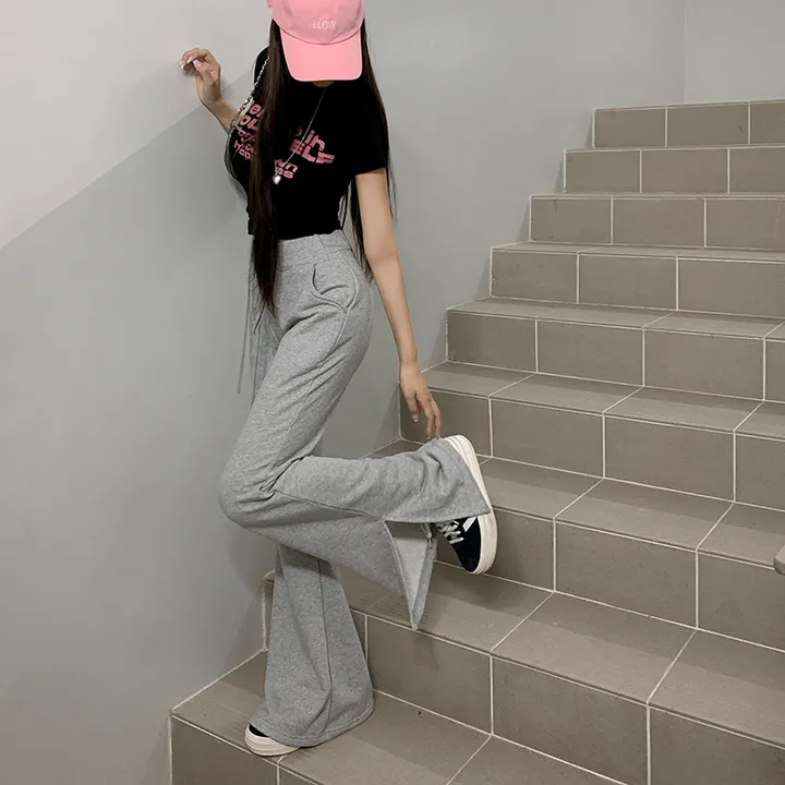 *롱기장*[골넓핏❣/롱다리핏!] 보정템 트임 트레이닝 부츠컷팬츠 롱팬츠 키큰녀 허리밴딩 옆트임 꾸안꾸 몸매보정핏 골반업 데일리 휘뚤마뚤 상세 이미지 8