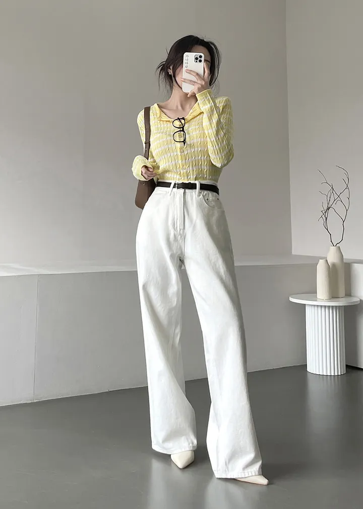 [데일리템💛/쫀쫀스판] 가나다란 리버 스트라이프 단가라 케이블 꽈배기 니트 가디건 4color 상세 이미지 7