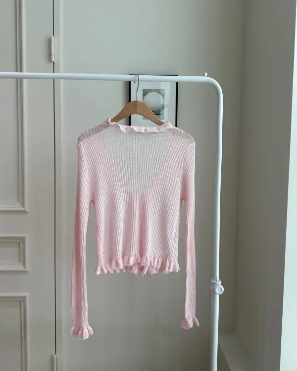 썸머 프릴 가디건 PINK COLOR 상세 이미지 47