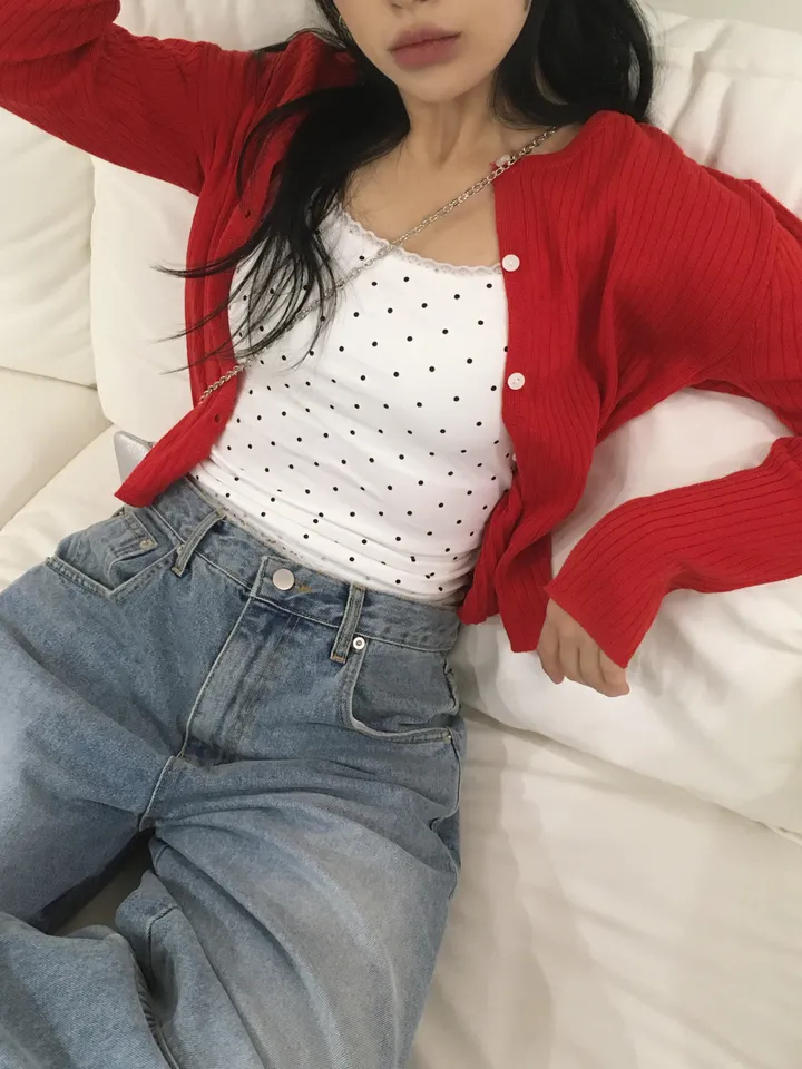 *주문폭주 순차발송* 가성비 빈티지 사계절 린넨 라운드 데일리 가디건 니트 (6color) 상세 이미지 5