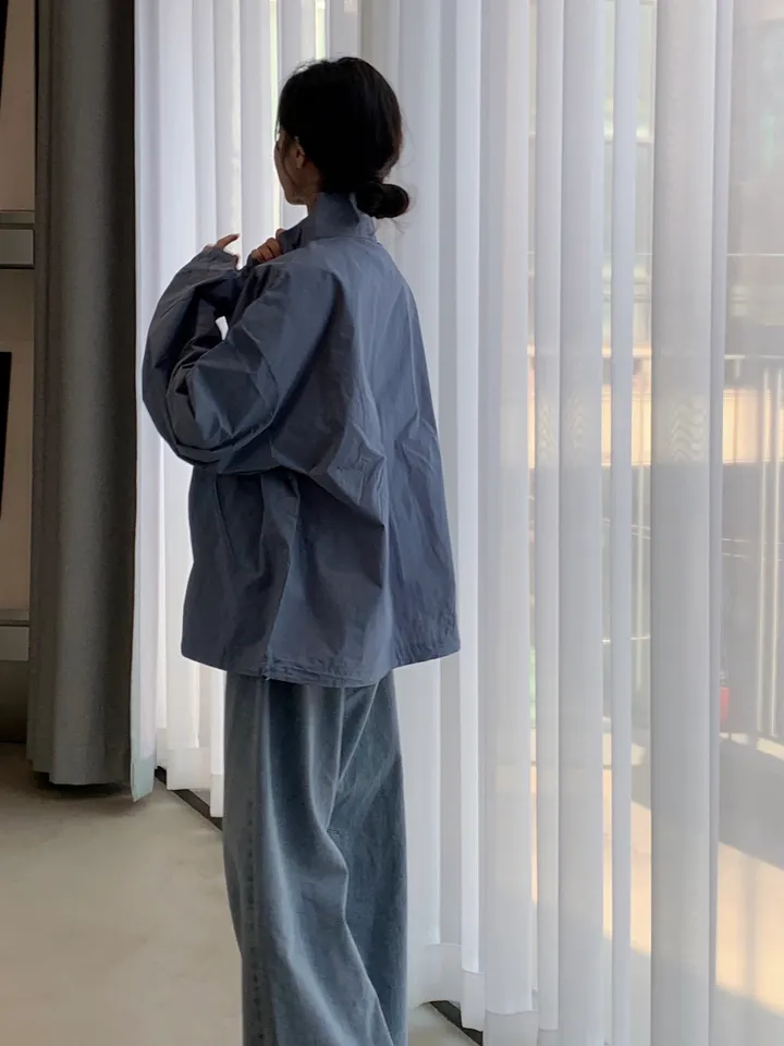 [트렌치 바람막이🤍/아우터맛집!] 트렌치바람막이 야상 하이넥 바람막이 숏트렌치 간절기아우터 데일리룩 숏야상 봄 자켓 오버핏자켓 상세 이미지 71