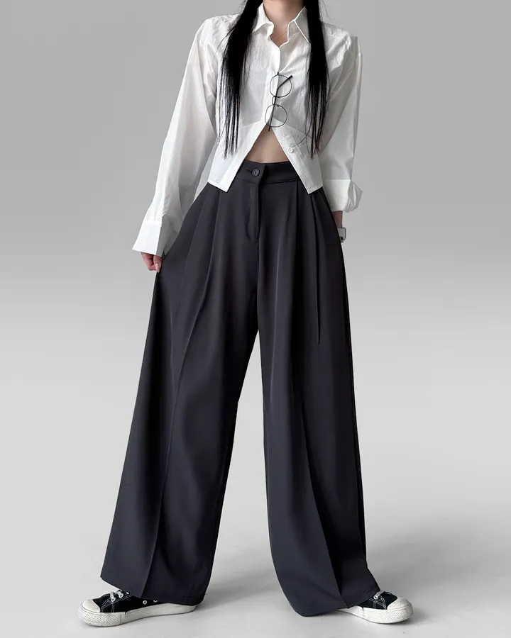 [4계절템/숏,롱/~2XL] 올리브유 메가 통 와이드 더블 핀턱 사계절 슬랙스 상세 이미지 23
