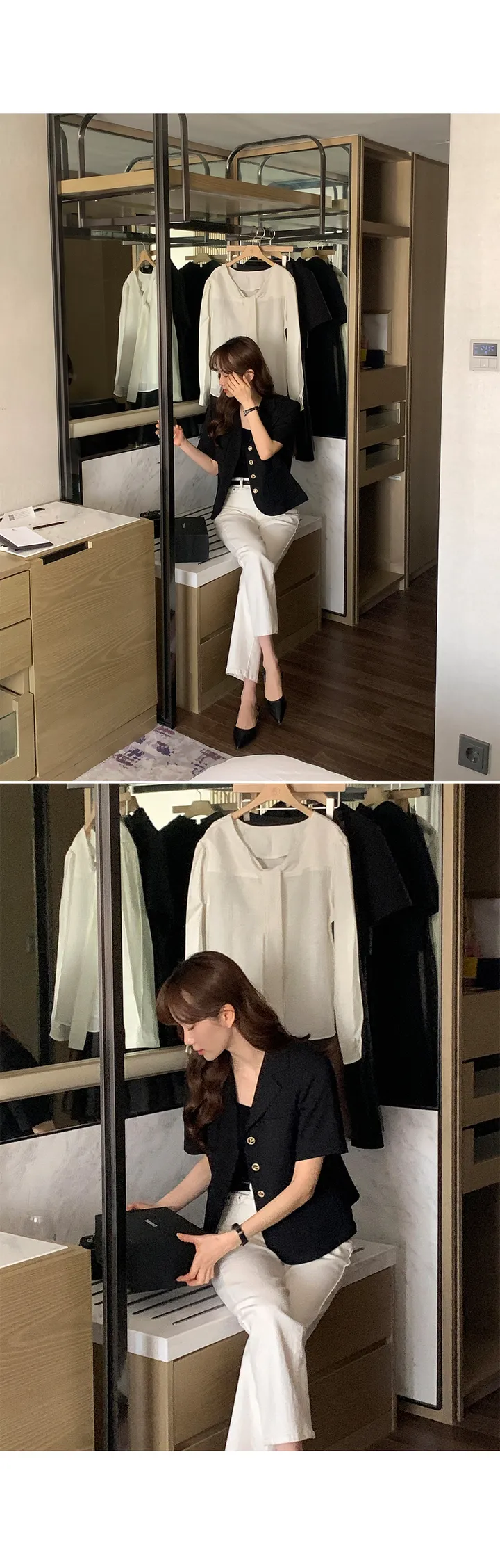 [1천장돌파][잘산템✨/하객룩,격식룩추천💗][자체제작] 디에나 트위드 세미크롭 자켓 상세 이미지 45
