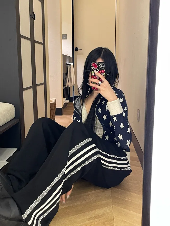 [MD소장/인기상품] y2k star pattern slim crop hood zip-up / y2k 별 스타 패턴 슬림 크롭 후드 집업 상세 이미지 29