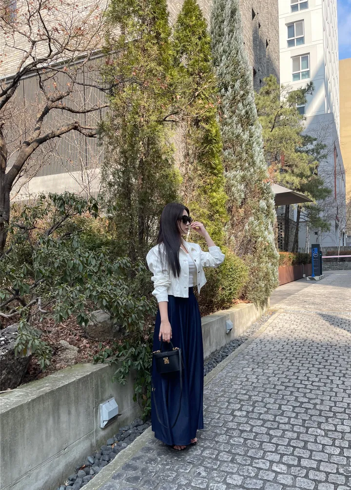 [주문폭주!/퀄팅자켓/봄신상/봄옷/청자켓/데님자켓/크롭/로맨틱/모던시크/페미닌/데일리/하객룩]다이아 데님자켓 상세 이미지 12