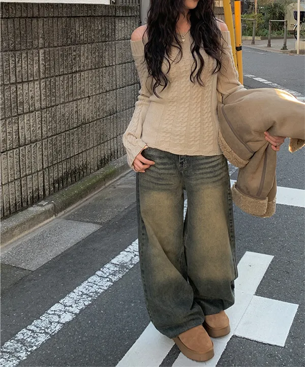 [문의폭주🤎] 러츠 빈티지 워싱 데님 와이드 팬츠 상세 이미지 6