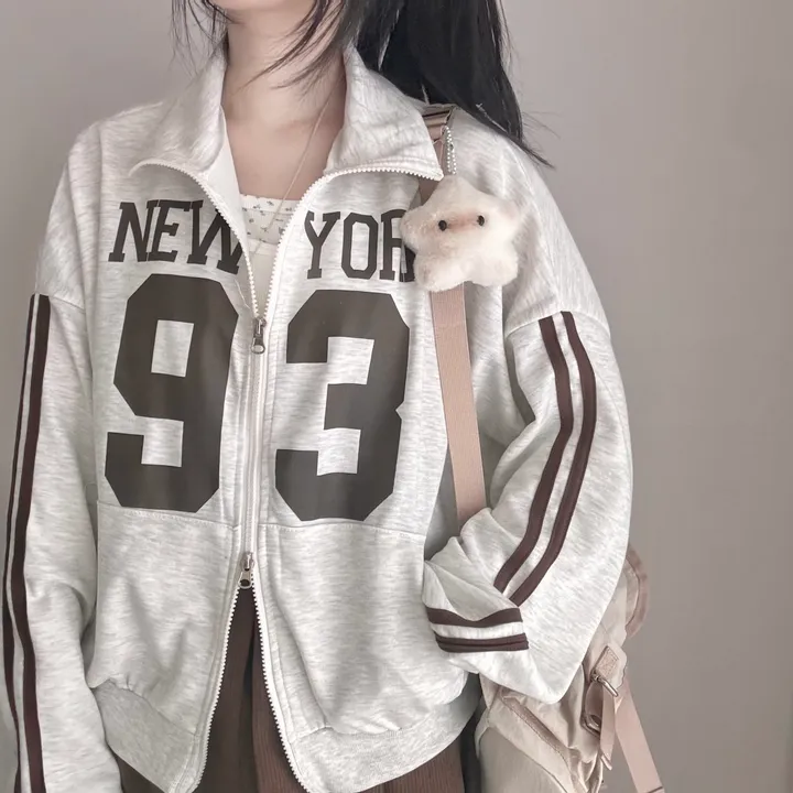 [아방*-*/교복템!] 교복 위에 툭! 93 투웨이 블록코어 두줄라인 오버핏 가을 집업 상세 이미지 3
