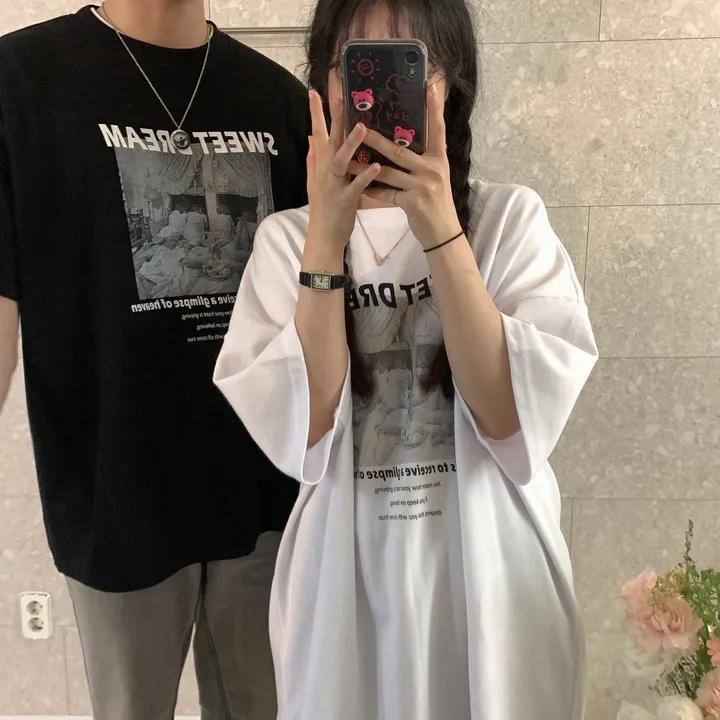 [남자105까지/남녀공용] 4color 오버핏 픽쳐 레터링 반팔 티셔츠 상세 이미지 10