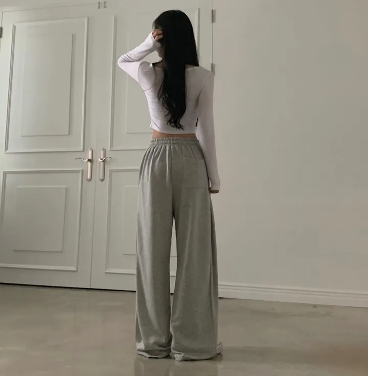Made [봄컬러추가/🤍숏,롱!] 비어 사이드스냅 비죠, 버튼 롱와이드 트레이닝 추리닝 밴딩팬츠 - 12color 상세 이미지 7