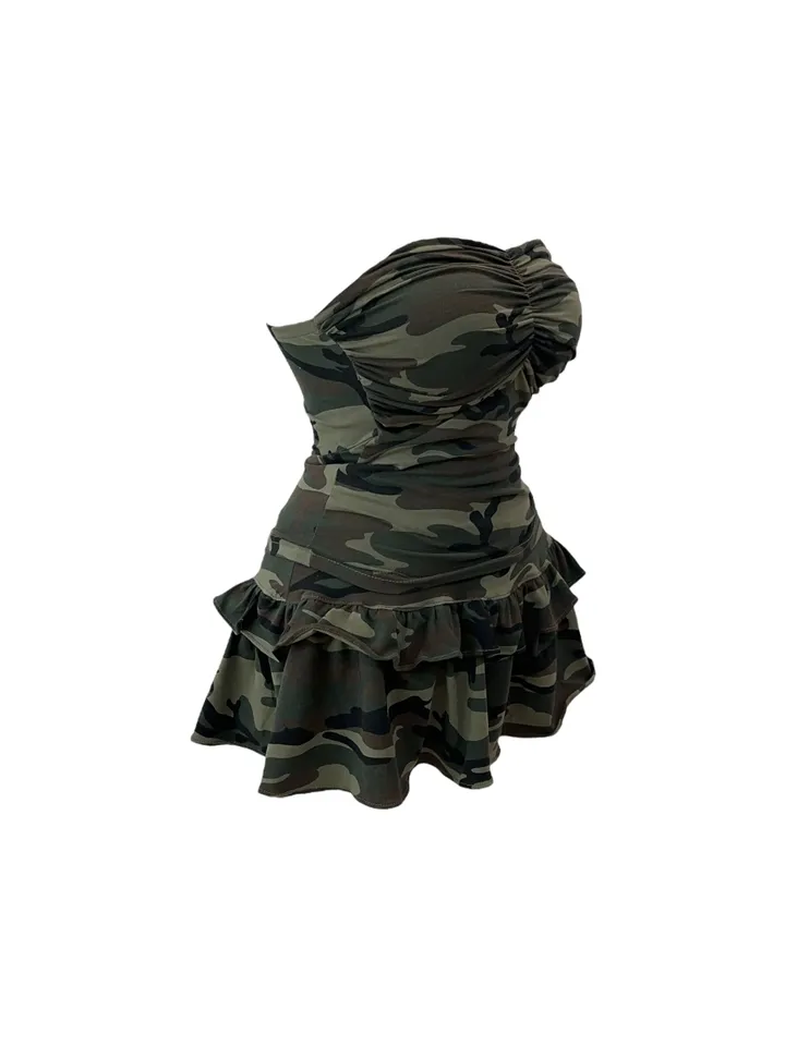 Camo military top skirt set 카모 밀리터리 탑 스커트 세트 상세 이미지 13